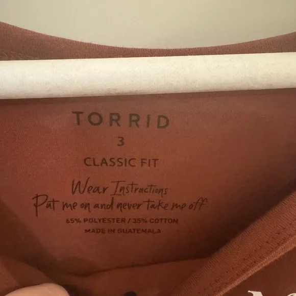 Torrid Classic Fit Brown Tee - Picture 2 of 4
